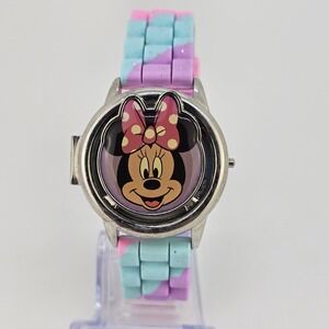 Disney Minnie Mouse Unicorn Spinner Digital LCD Kids Watch 36MM New Battery